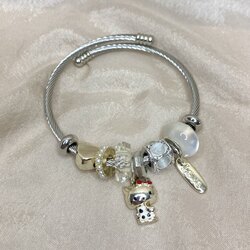 Çelik Hello Kitty Charmlı Bileklik