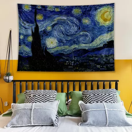 Van Gogh Yıldızlı Gece | The Starry Night Duvar Örtüsü