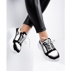 Black and white sneakers