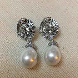 Marka model ithal inci silver küpe 