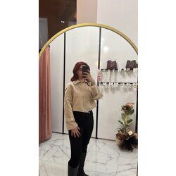 Zara model crop trenç 