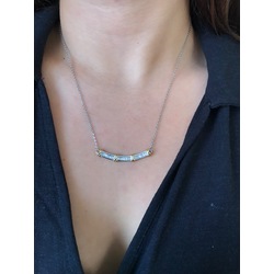 Zircon Taşlı Şerit Kolye 