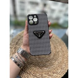 PRADA SİYAH Lüks Moda Kumaş Telefon Kılıfı(İphone13 Pro Max)