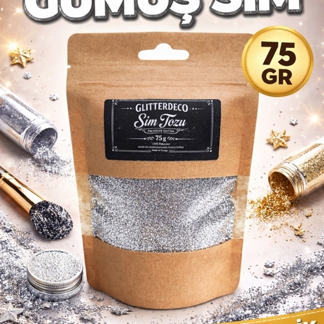 Gümüş Glitter ince Taneli 