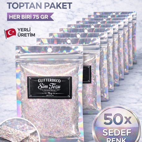İrisdent Sedef Beyaz Toz Sim 50 X 75gr paky