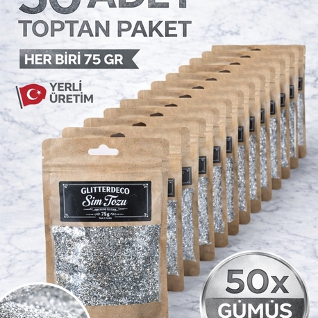 Gümüş Sim Tozu 50 X 75 Gr paket 