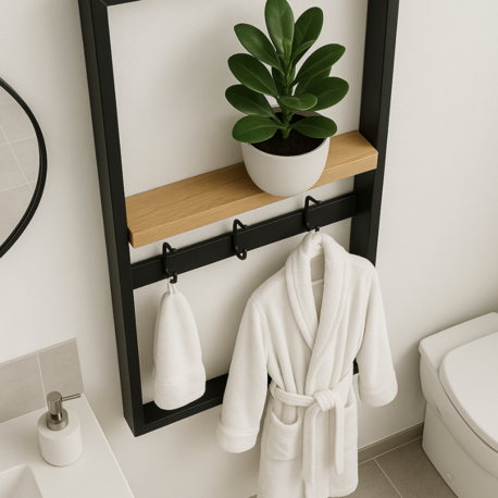 "Hug Frame" Dekoratif Duvar Tipi Banyo Askılığı