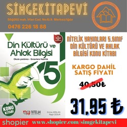 NİTELİK YAYINLARI 5.SINIF DİN KÜLTÜRÜ VE AHLAK BİLGİSİ KONU KİTABI