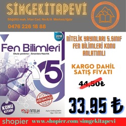 NİTELİK YAYINLARI 5.SINIF FEN BİLİMLERİ KONU ANLATIMLI