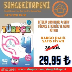 NİTELİK YAYINLARI 4.SINIF TÜRKÇE ETKİNLİK VE SORU KİTABI