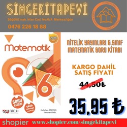 NİTELİK YAYINLARI 6.SINIF MATEMATİK SORU KİTABI