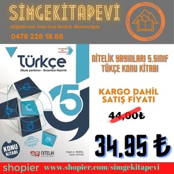 NİTELİK YAYINLARI 5.SINIF TÜKÇE KONU KİTABI