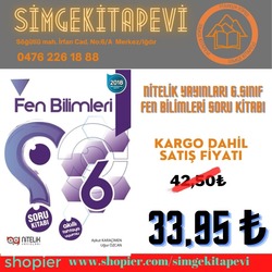 NİTELİK YAYINLARI 6.SINIF FEN BİLİMLERİ SORU KİTABI