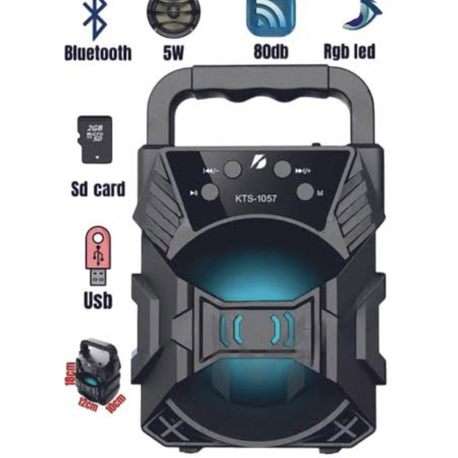 KT-1057 Işıklı Bluetooth Hoparlör Usb/bt/sd Taşınabilir Ses Sistemi Mini