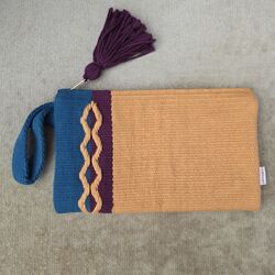 +9 renk/Baklava el dokuma pamuk portföy çanta - Handwoven cotton clutch