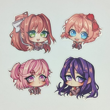 Doki Doki Literature Club 4'lü Sticker Seti
