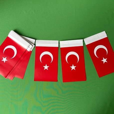 İpe Dizili Kağıt Bayrak (40'lı)