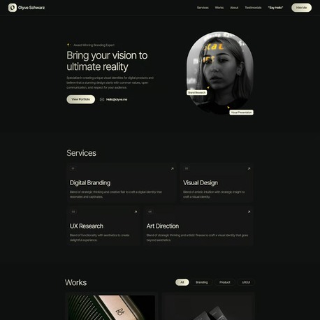 Olyve - Portfolyo Teması