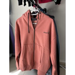Oversize Fermuarlı Kapüşonlu Sweatshirt – Kiremit