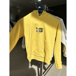 Sarı Minimal Baskılı Çocuk Hoodie Sweatshirt