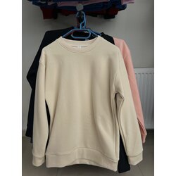 Basic Oversize Bisiklet Yaka Sweatshirt 