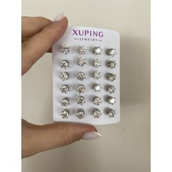 Gümüş Renk Tek Taş Küpe Çift Fiyatı