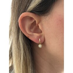 Minimal Taşlı Topçuk Küpe