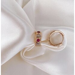 Rose Gold Taşlı Küpe