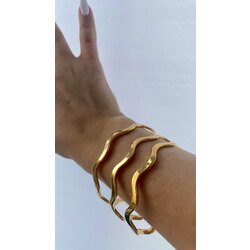 3’lü Kalın Ajda Kıvrık Bilezik Ölçü;6.0 CM