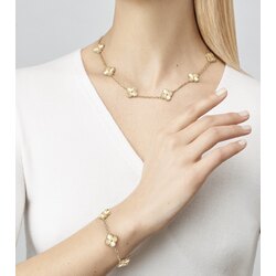 Van Cleef Marka Bileklik Ve Kolye Takım