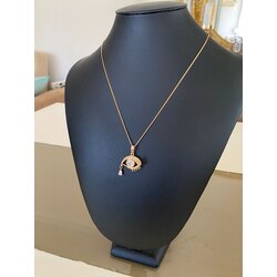 Rose Gold Zincirli Taşlı Kolye