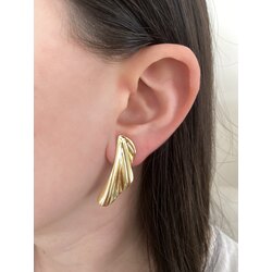Asimetrik Gold Küpe