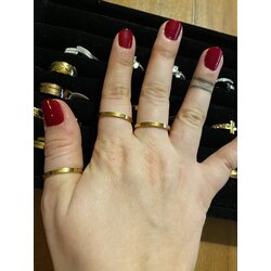3’lü İnce Yüzük Gold Renk