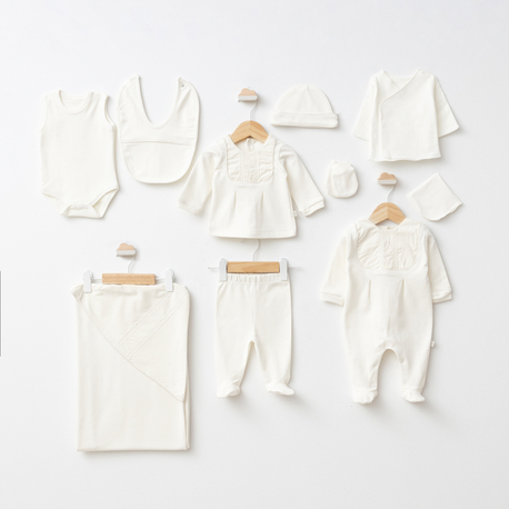 Pugi Baby Çizgi Nakış 10 lu set hastane çıkışı