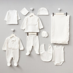 Pugi Baby Krem  Kopanaki Nervürlü Yenidoğan Hastane Çıkışı 10 Lu set