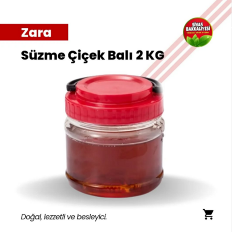 Doğal Sivas Zara Süzme Balı 2 KG
