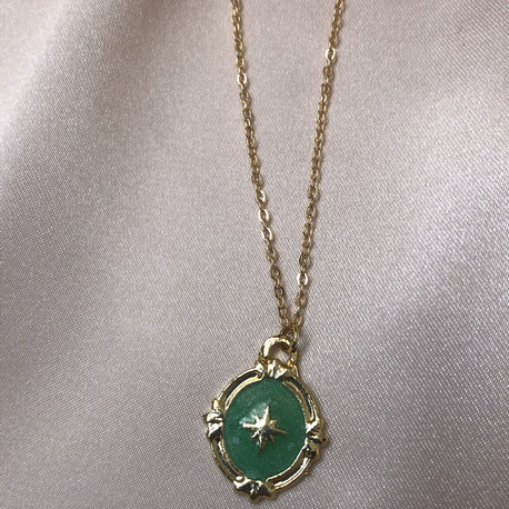 Yeşil gold kolye 