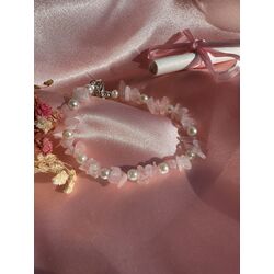 sky fairy pembe kuvars bileklik