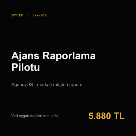 Ajans Raporlama Pilotu (AgencyOS) — Markalı Müşteri Raporu
