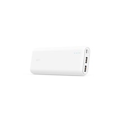 Anker PowerCore 20000 Taşınabilir Şarj Cihazı PowerBank 20000 mAh - Beyaz - Anker Micro Usb Kablosu 