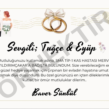 NİŞAN / DÜĞÜN TEBRİK KARTI