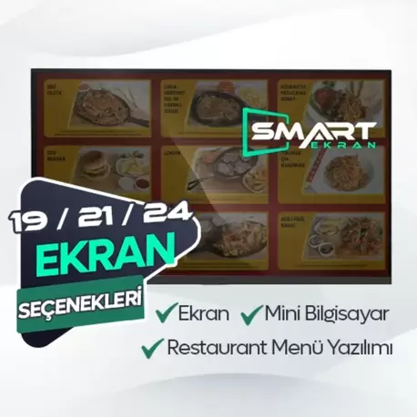 Restoran Menü Bilgi Ekranı (19 Inc)