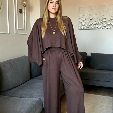 Kahve Pelerin Takım 
