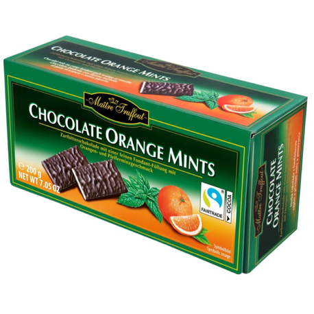 CHOCOLATE MINTS/ORANGE GUNZ portakal ve naneli pralin çikolata, 200 gr