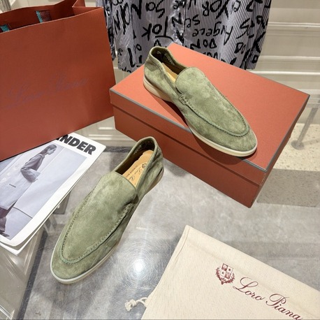 Loro Piana Summer Walk Loafer Suede Verde-Acqua 38-46