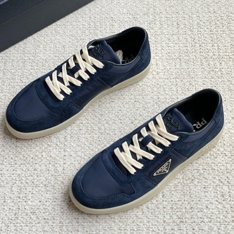 Prada Mavi Erkek Downtown Mavi Re-Nylon ve Süet Erkek Spor Ayakkabı 39-45