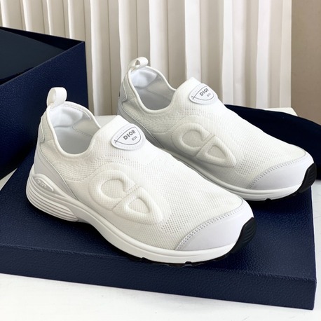 Dior Men's B30 Countdown Techical Mesh & Fabric White Slip On Sneakers 38-45