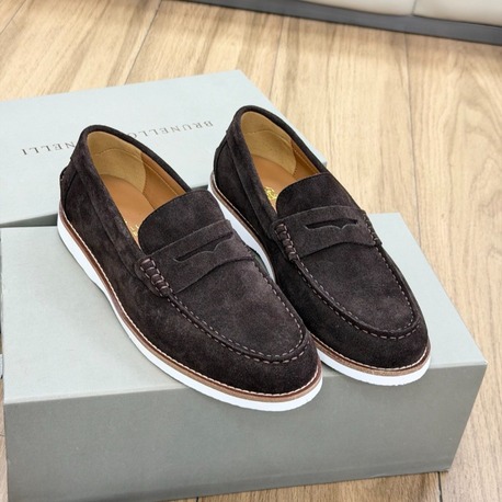 BRUNELLO CUCINELLI Suede Penny Loafers 39-45