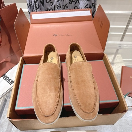 Loro Piana Summer Walk Loafer Suede Light Wood Smoke 39-46