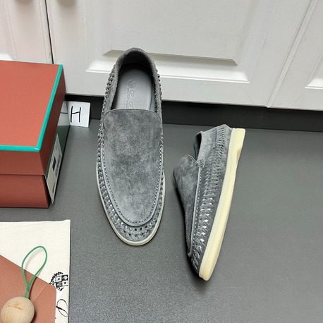 Loro Piana Summer Walk Loafer Suede Grey 39-45